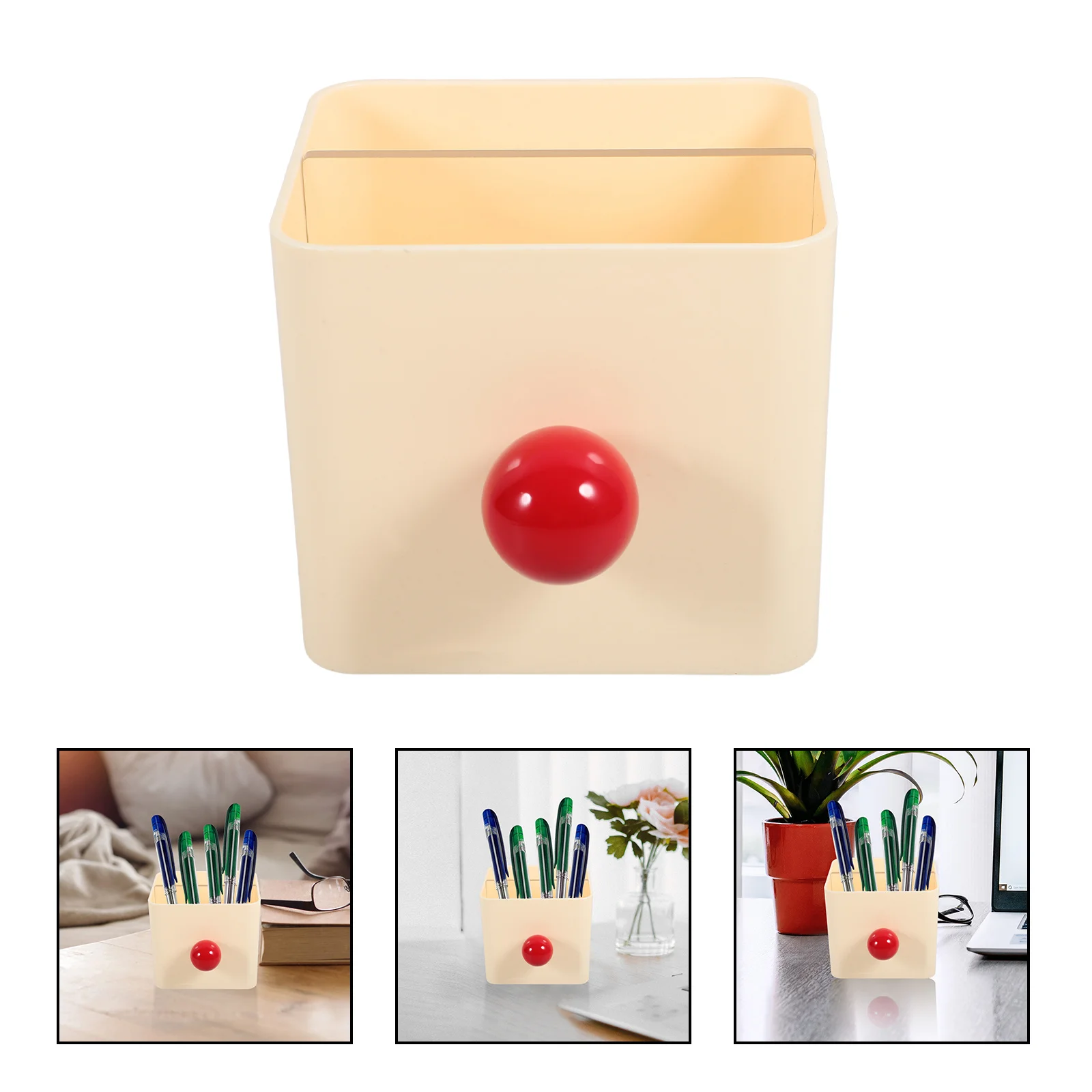 

Simple Design ABS Pen Holder Desk Organizer Multi-Function Storage Container for Pens Rulers Keys Elegant Stationery Box