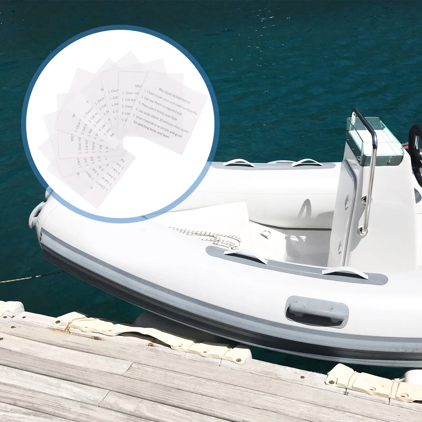 

25Pcs Tpu Repair Patch Self-Adhesive Leakproof Tent Mend Tape for Inflatable Swim Ring Clothes Raincoat Repair