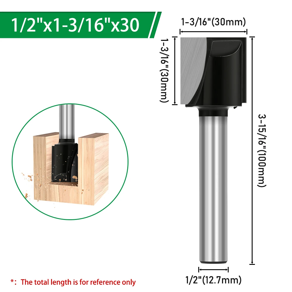 LAVIE 1/2 Zoll Schaftfräser zur Bodenreinigung, Hartmetallbestückter Fräser zum Oberflächenbearbeitung von Holzplatten und zur Flächenglättung für die Holzbearbeitung – Detail 6