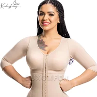 Faja sin costuras con mangas y sujetador elástico ajustado Push Up moldeador de cuerpo completo monos ajustables con gancho faja moldeadora de ojos