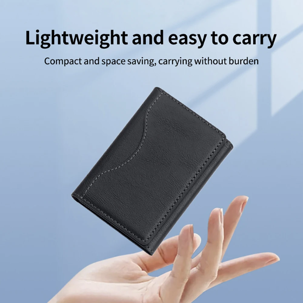 محفظة جلدية مغناطيسية حامل قوي حامل بطاقة ثلاثية الطي المغناطيسي الهاتف الحقيبة واقية آيفون 17 16 سامسونج شاومي