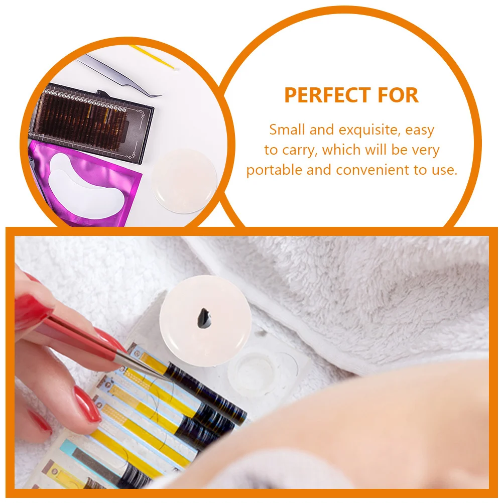 2 tamponi di colla per estensioni delle ciglia, vassoio porta ciglia in giada, accessori per l'organizzazione delle ciglia finte