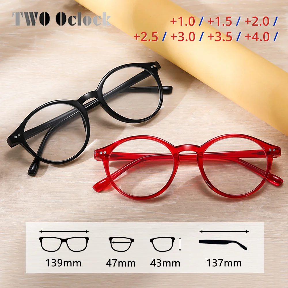 2024 Retro Round Reading Glasses Women Men Prescription Grade Blue Light Blocking Glasses Presbyopic Glasses Man Magnifying Plus