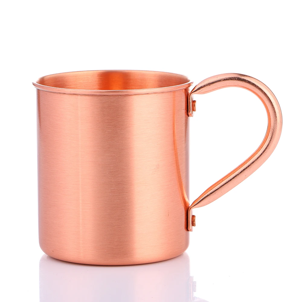 

100% Pure Copper Moscow Mule Mug 14 and 16OZ Solid Smooth without Inside Liner for Cocktail Coffee Beer Milk Water