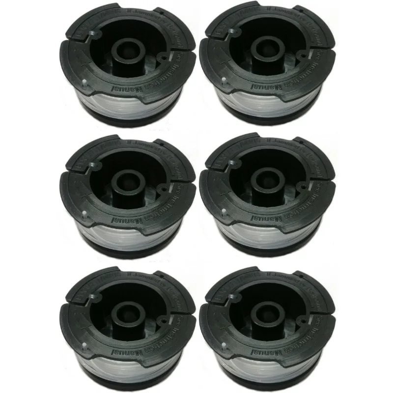 6Pcs Spool Line For Black&Decker String Trimmer AF-100-3ZP GH400 30ft Grass Trimmer Lawn Mower Replacement Accessories