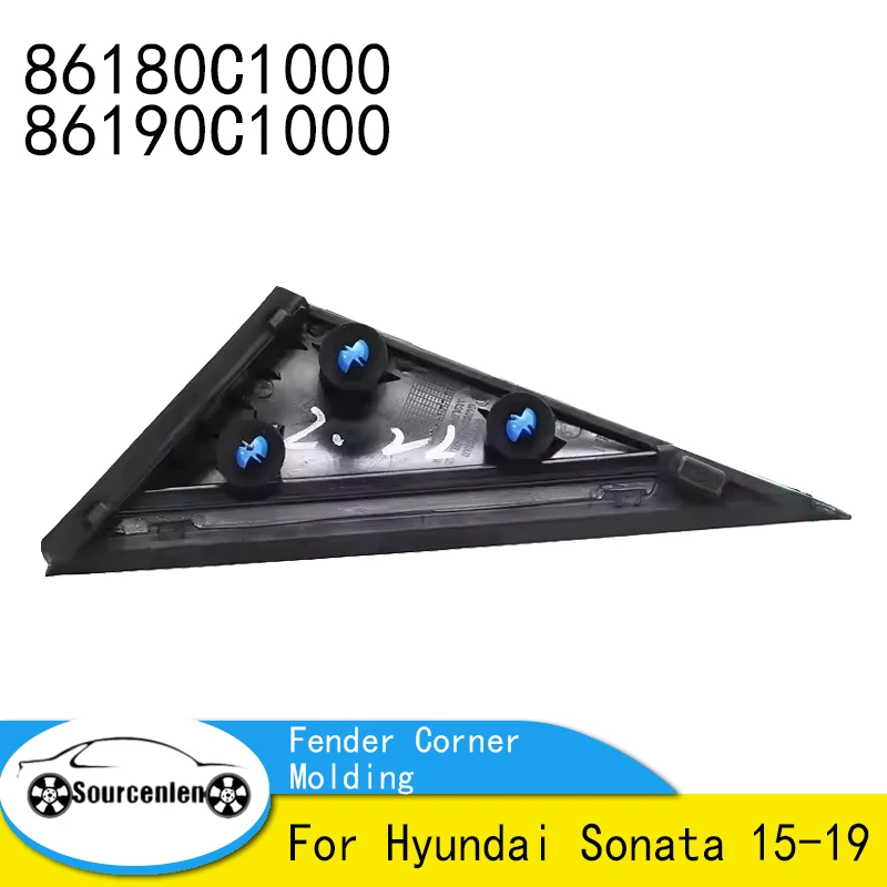 

Brand New 86180C1000 86190C1000 Fender Corner Molding Garnish Chrome LH RH For Hyundai Sonata 15-19