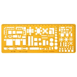 Professional Architectural Template Ruler Drawings Stencil Measuring Tool Supply