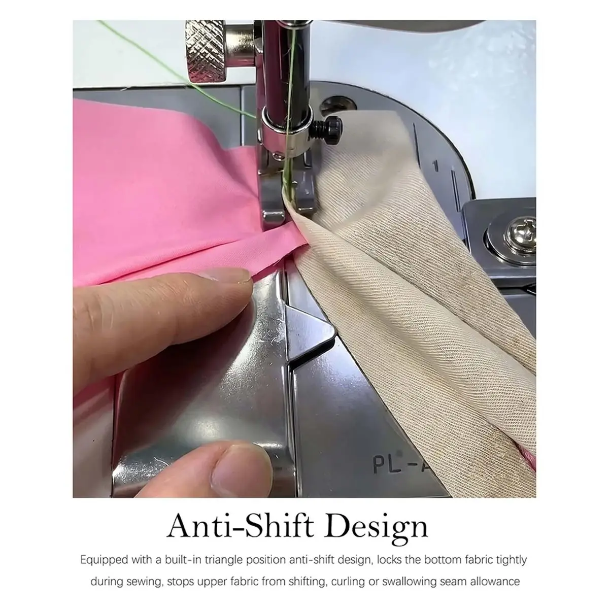 Professional Sewing Machine Cuff Seam Guide Rail - Steel Attachment for Precise Hemming & Garment Manufacturing