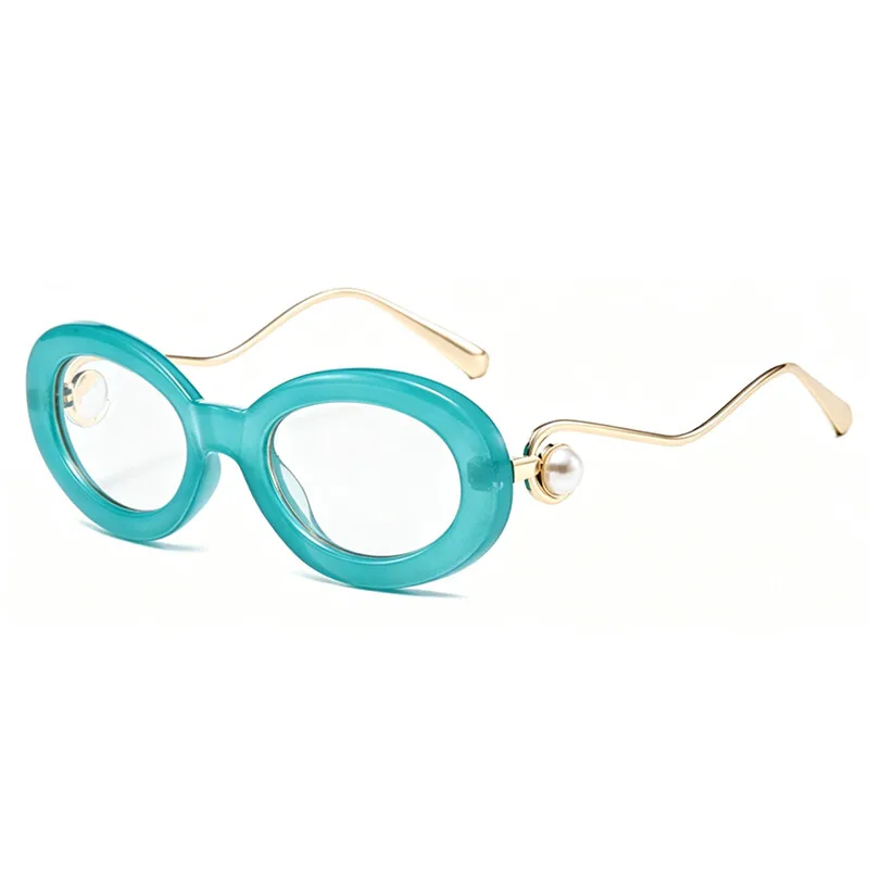 New Luxury Pearl Inlay Glasses Frame Gift Glasses Bag Brand Designer Blue Light Blocking Reading Glasses For Woman Presbyopia