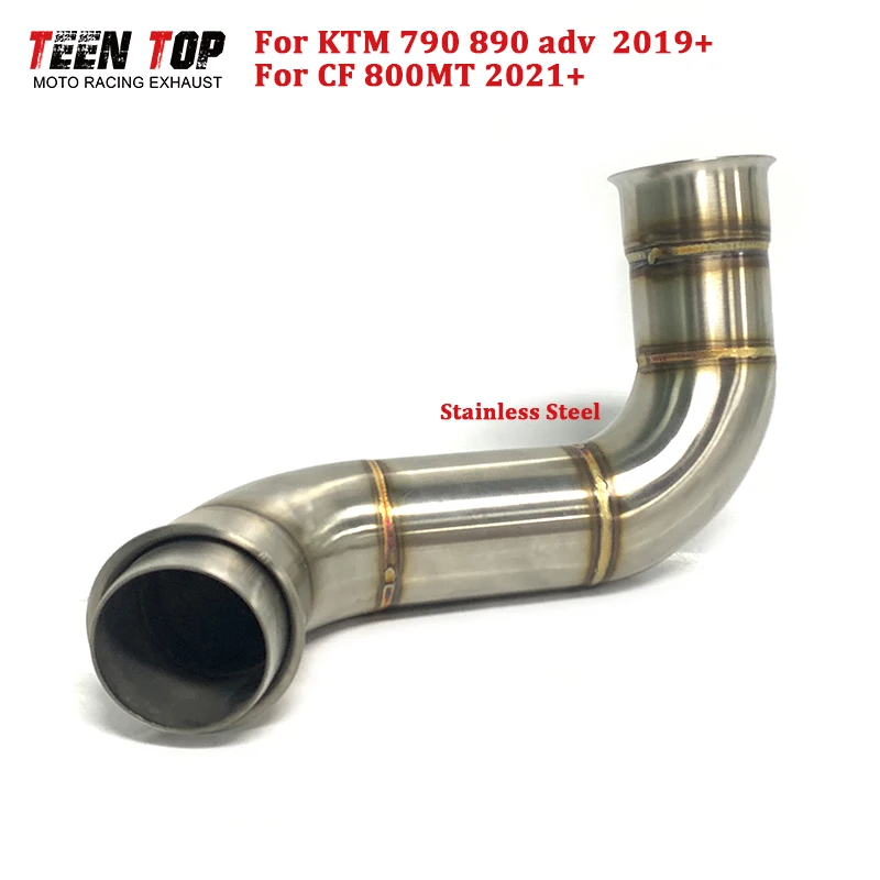 790adv Exhaust Decat Pipe For KTM 790 890 Adventure Exhaust Middle Catalyst Replace Pipe Stainless Steel Escape Moto Tube 2019+