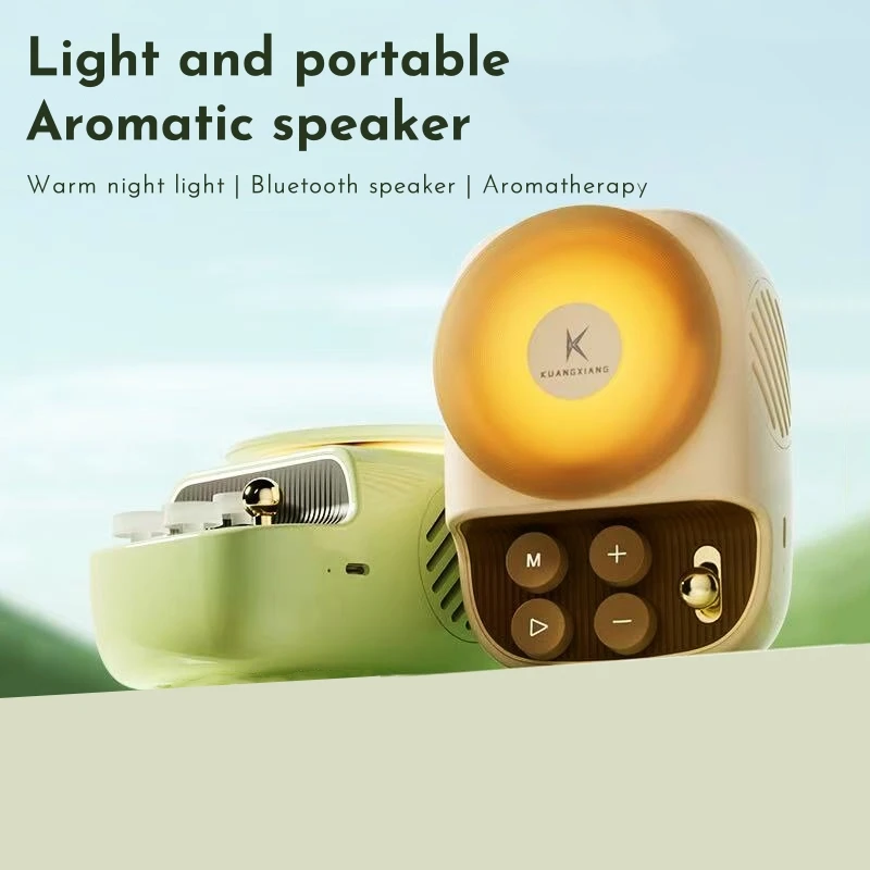 New High Quality Loud Retro Wireless Bluetooth Speaker Mini Size Small Cute Outdoor Home Portable Sound Aromatherapy Nightlight