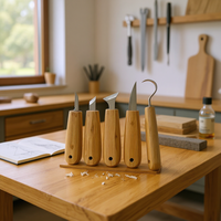 8-Piece Wooden Carving Tool Set, Hand-Carving Knives, A Tool Kit Suitable For Both Beginners And Adults For Wood Carving
