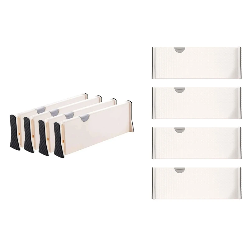 Drawer Divider Organizer For Kitchen Bedroom Bathroom For Clothes Dresser Drawer B 4Pc