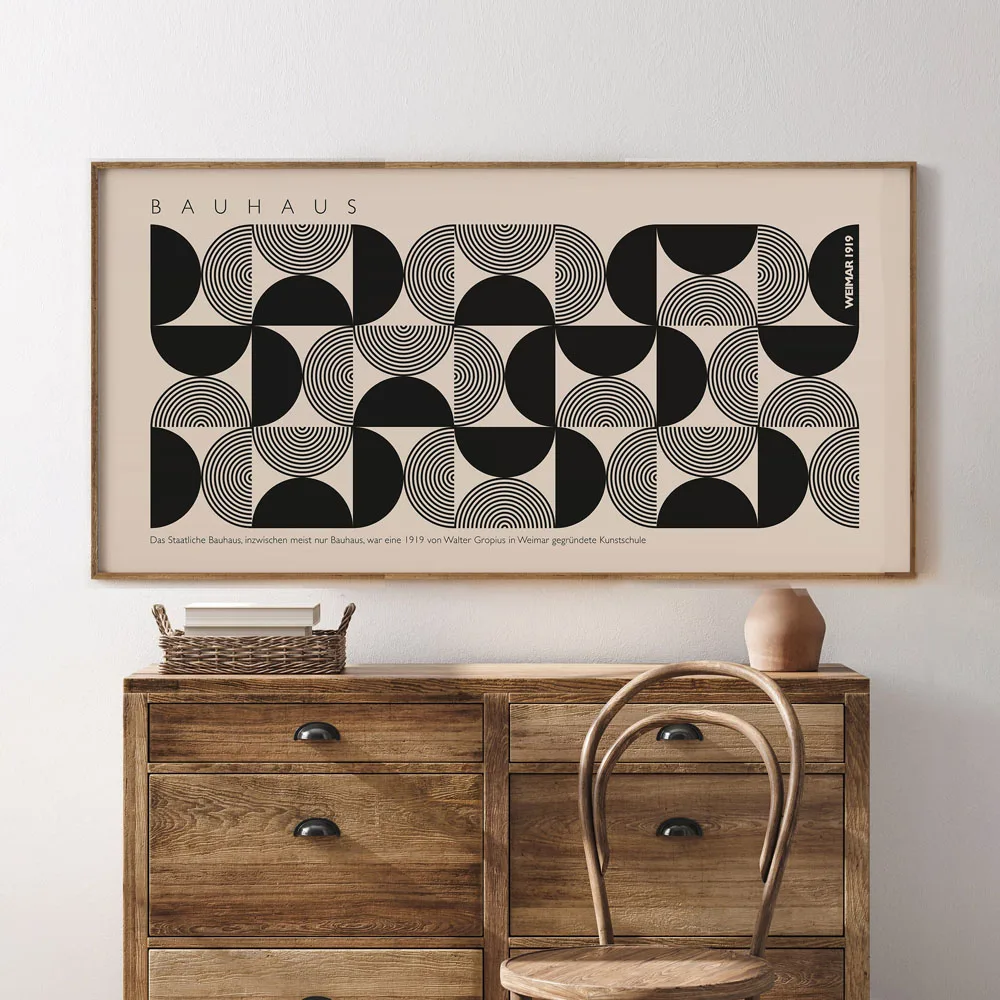 الملونة باوهاوس هندسية مجردة الملصقات قماش طباعة اللوحة جدار الفن غرفة نوم دراسة استوديو غرفة المعيشة ديكور المنزل #4