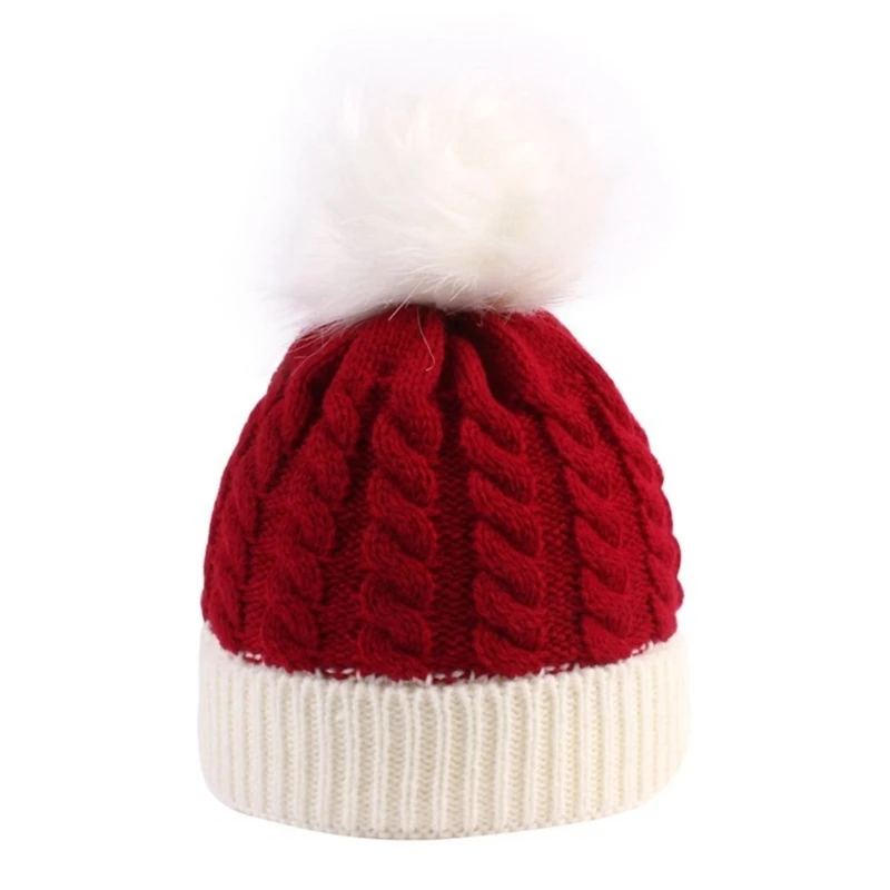 Baby Christmas Knitted Hat Soft & Comfortable Warm Bonnet Caps Unisex for 0 to 3 Years Old Boys Girls Festival Wear