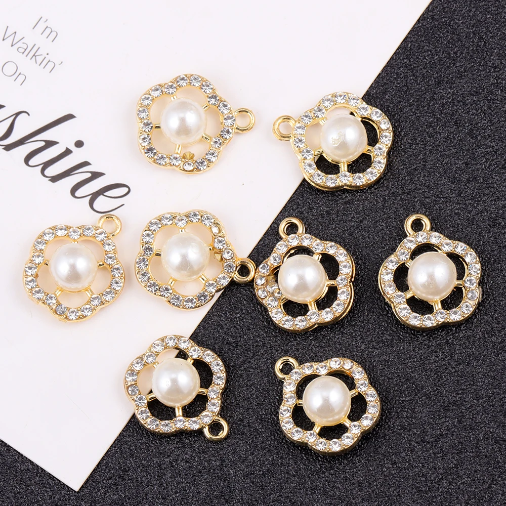 

15Pcs 19*16MM Simple Design Flower Delicate Alloy Pendant Women's Gift DIY Necklace Earrings Bracelet Jewelry Making Accessories