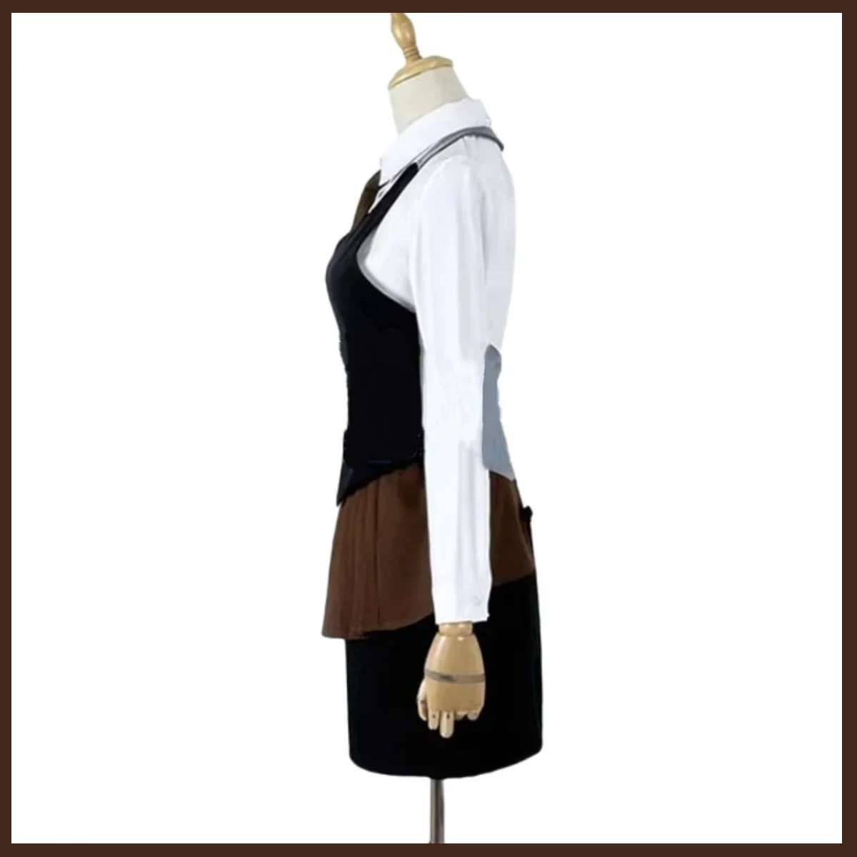 Anime Tokyo Ghoul Touka Kirishima Cosplay Costume Work Uniforms Shirt Vest Skirt Wig Woman Sexy Halloween Coffee Restaurant Suit view 5