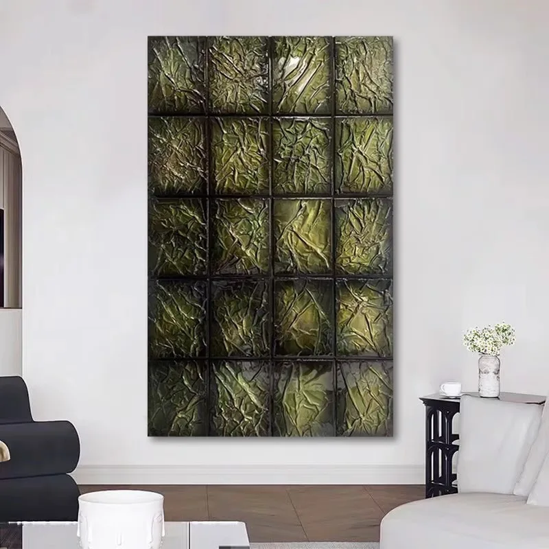 Modern light luxury designer model room, living room decoration painting, abstract high-level art, entrance hanging painting,