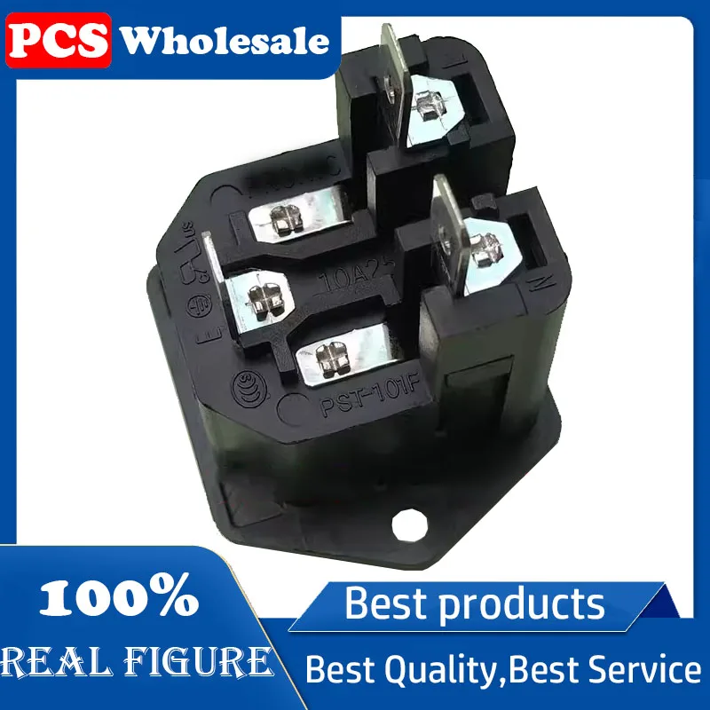 Original PST-101F AC Power socket 2-in-1 C14 socket with dual fuses PST-101F-SD-C/10A250V