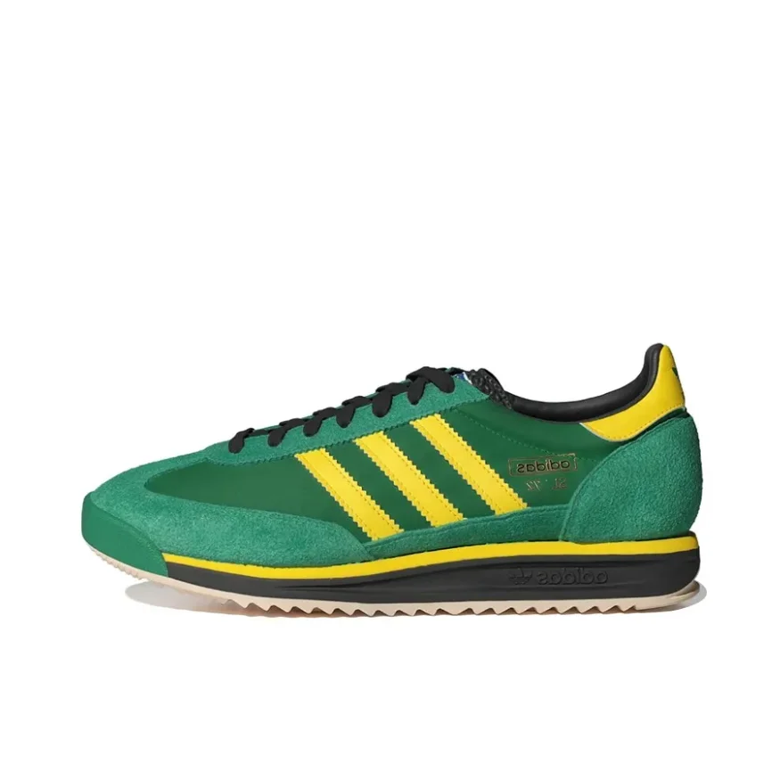 adidas originals Low Top Casual Shoes SL 72 RS Fashion Retro Fabric Wear-resistant Breathable Yellow Green