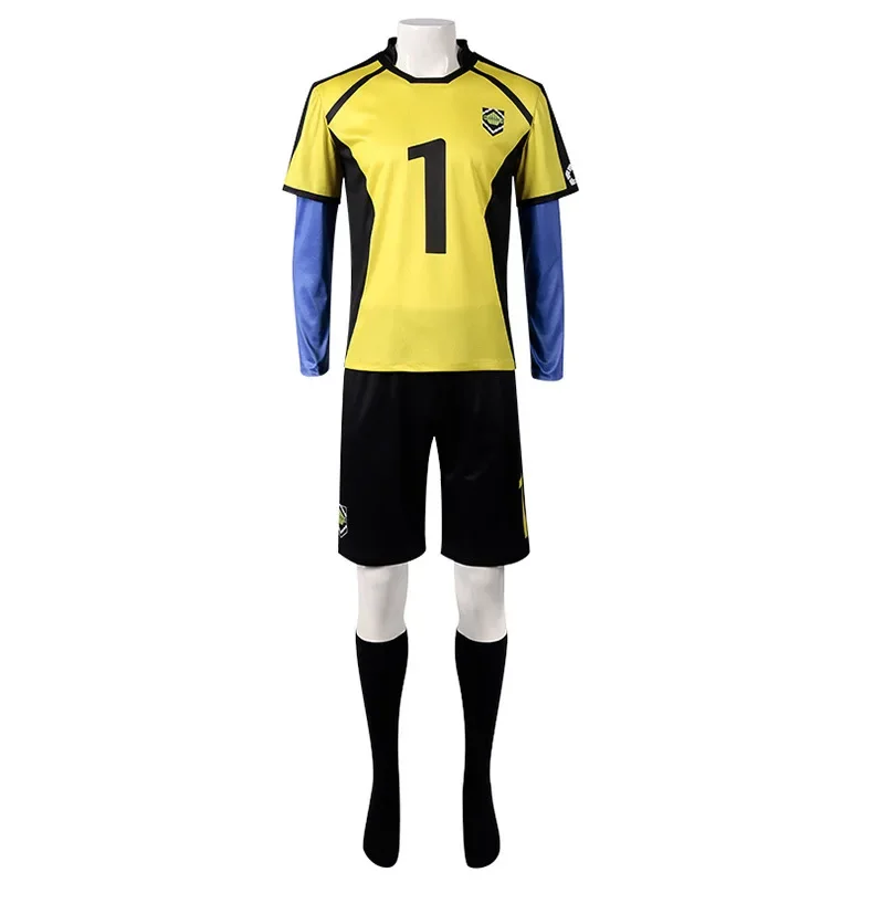Anime Blauw Cosplay Kostuum Jersey Rood Uniform T-shirt Pruik Mannen Chigiri Hyoma Seishiro Reo Mikage Nagi Cosplay Voetbalshirts