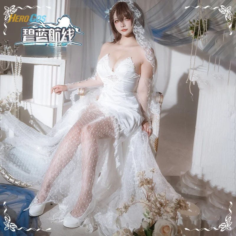 Azur Lane MNF Jean Bart disfraz de Cosplay precioso vestido de novia Halloween carnaval mujeres uniformes ropa de Anime HERO Cos