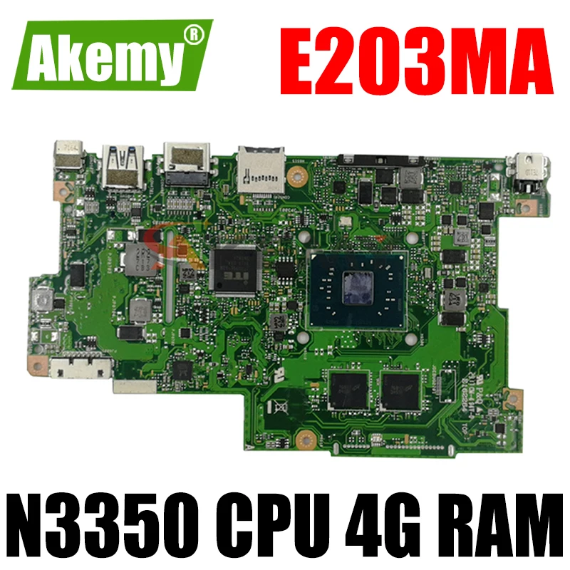 

with 4G RAM + With HDD hard disk interface N3350 CPU Laptop Motherboard For Asus E203M E203MA Notebook mainboard test OK