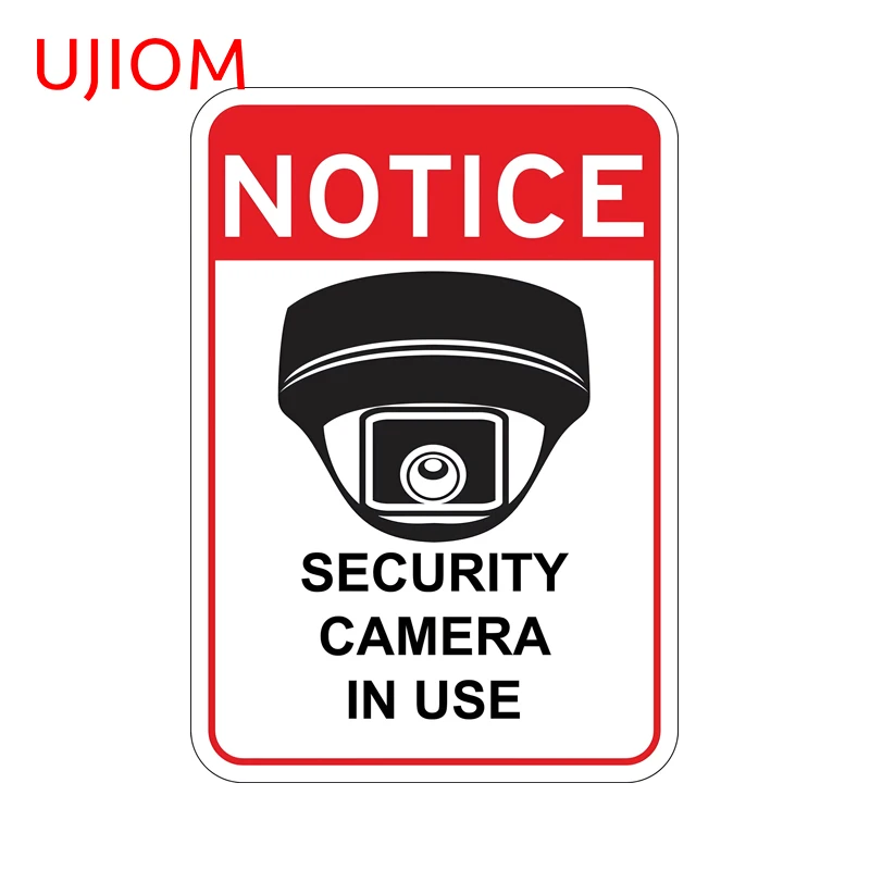 UJIOM Notice Video REC Wall Sticker Simple Warning Livingroom Wall Accessories Waterproof Adhesive Home Decoration Sunscreen