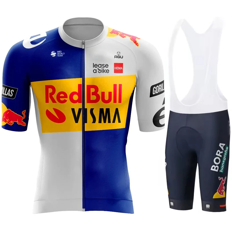 Cycling Clothing Man Laser Cut Clothes Jersey Men Set Road Bike Red Bull Uniform Mtb Mens Sets Summer 2025 Team Sports Men's Kit