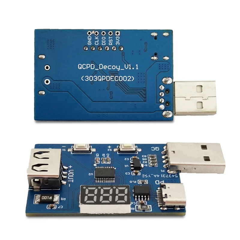 Módulo chamariz qc2.0 qc3.0 pd3.0 3.6-20v módulo de envelhecimento de teste de cabeça de carregamento de tensão multifuncional ajustável