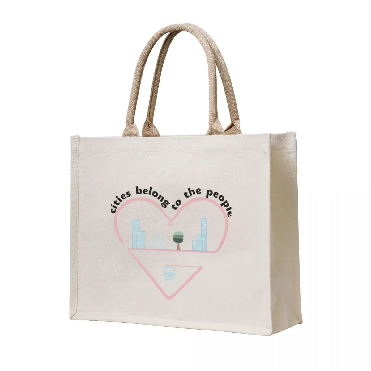 

Cities Belong to the People Heart Tote Bag cute pouch bag Customizable tote bag Gift