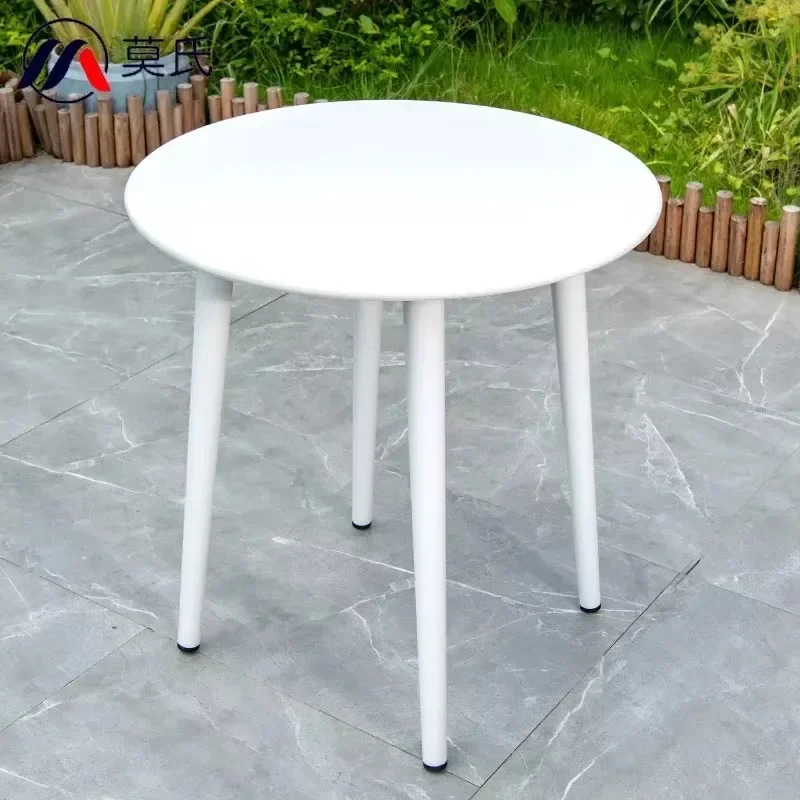Aluminum Dining Table for Outdoor Long Lasting Reinforced Frame Easy to Clean Modern Design Non-Slip Feet Sturdy Construction