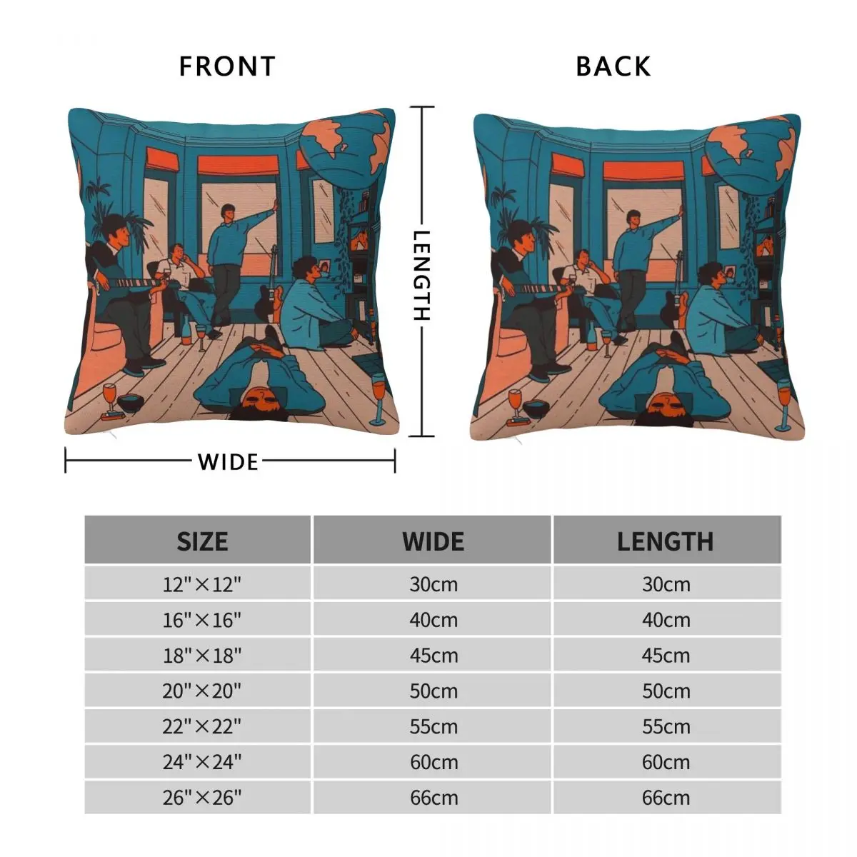 Oasis The Rain Pillowcase Polyester Linen Velvet Pattern Zip Decor Throw Pillow Case Home Cushion Cover