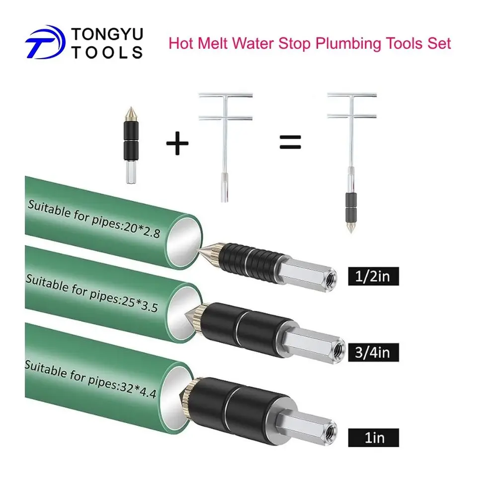 PPR-Rohr-Wasserstopper-Set 20 25 32mm 1/2 3/4 1 Zoll Heißschmelz-Stoppnadel Sanitärwerkzeug zur Leckreparatur – Detail 4