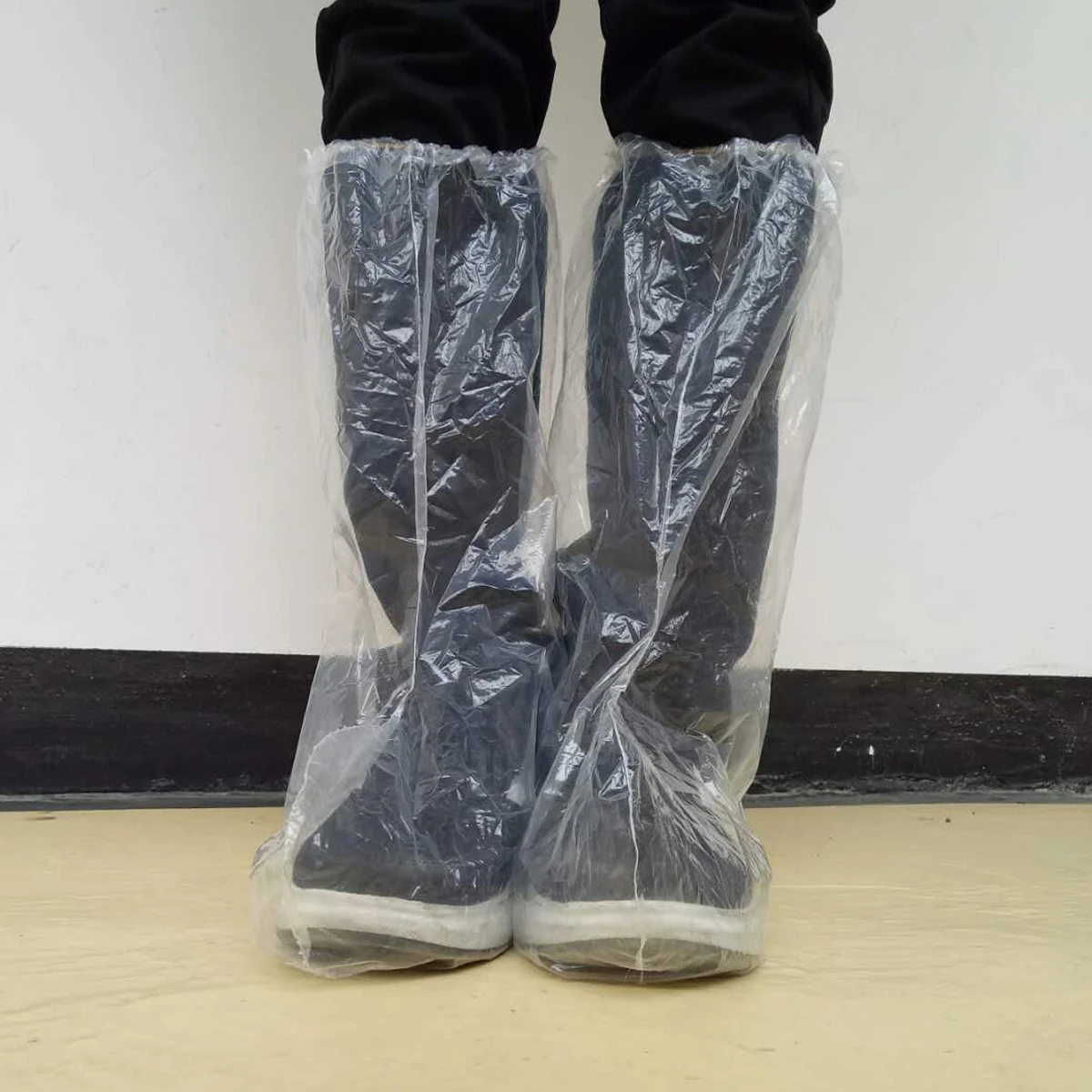 

5Pairs Non-Woven Waterproof Durable Disposable Shoe Covers One-Size Non-Slip Foot Protection for Lab Salon Workshop