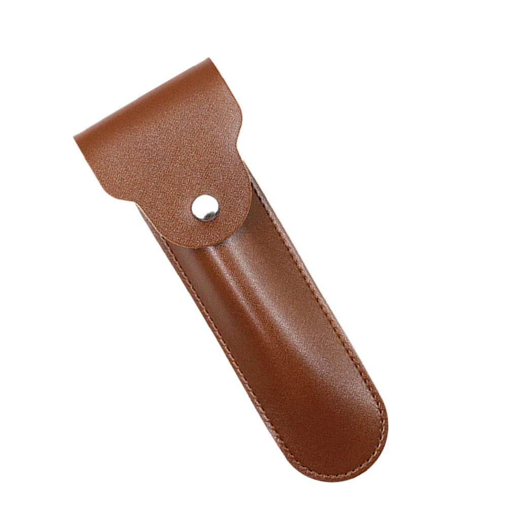 Razor Case Compact Lightweight Travel Shaver Protector PU Material Anti Pressure Scratch Resistant Manual Razor Fit Storage