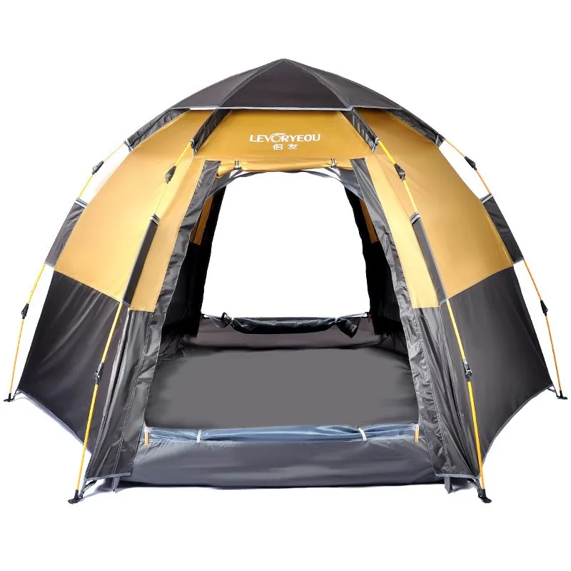 Imagem -05 - Portátil ao ar Livre Hexagonal Tenda Automática Rainproof Sunscreen Folding Quick Opening Camping Piquenique Portátil Mosquito Proof Tent