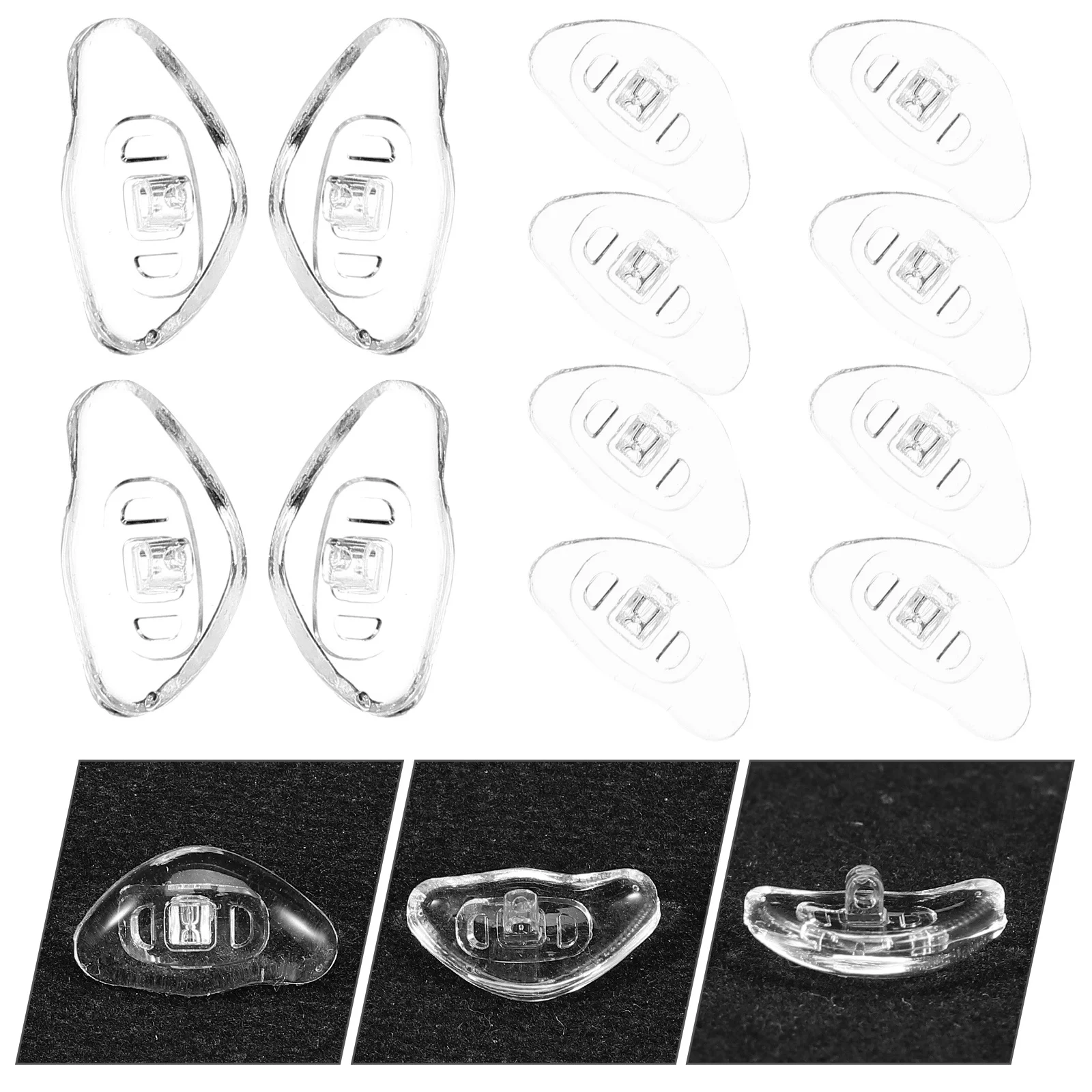 

20Pairs Silicone Replacement Nose Pads for Eyeglasses Soft Comfortable Nonslip Nose Grips Glasses Pads Glasses Accessories