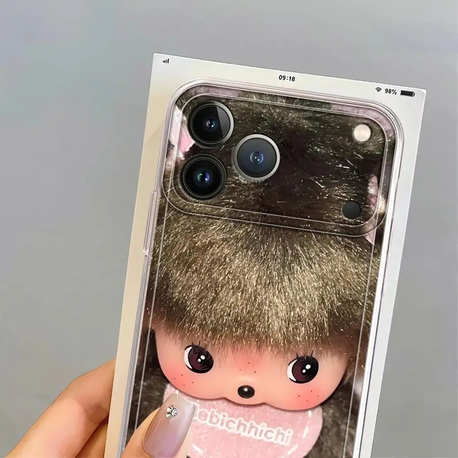 Cartoon M-monch-hichis Soft Phone Cover Case for iPhone 17 Pro Max 15 13 Pro XR XS Max 14 Plus 11 17e Air 12 Mini 16