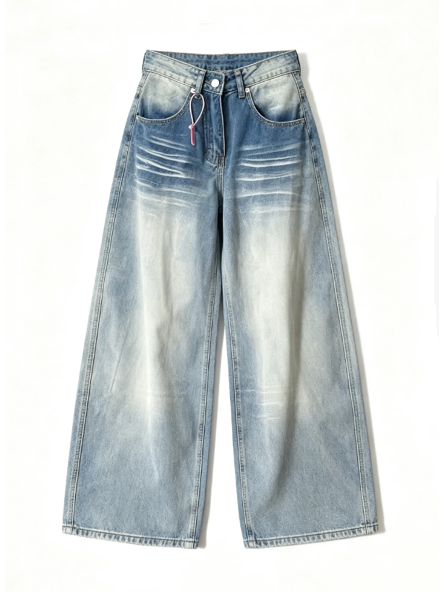 Women Blue Y2k Gyaru Jeans Vintage Hiphop Grunge Punk Alternative Oversize Jean Pants Boyfriend style Baggy Denim Trousers 2026