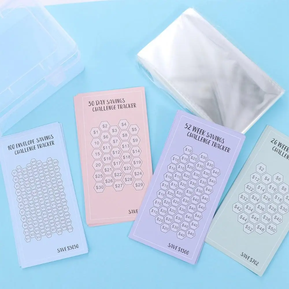 

100Pcs Creativity Money Saving Envelopes Kit Cash Challenge Cash Envelopes 100 Envelope Challenge Box Set