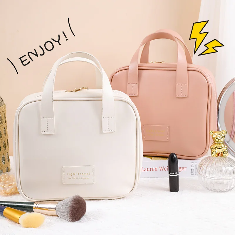 حقيبة مستحضرات تجميل نسائية جديدة سعة كبيرة حقيبة يد محمولة للسفر مقاومة للماء حقيبة تخزين للسفر والأعمال حقيبة تواليت متعددة الوظائف