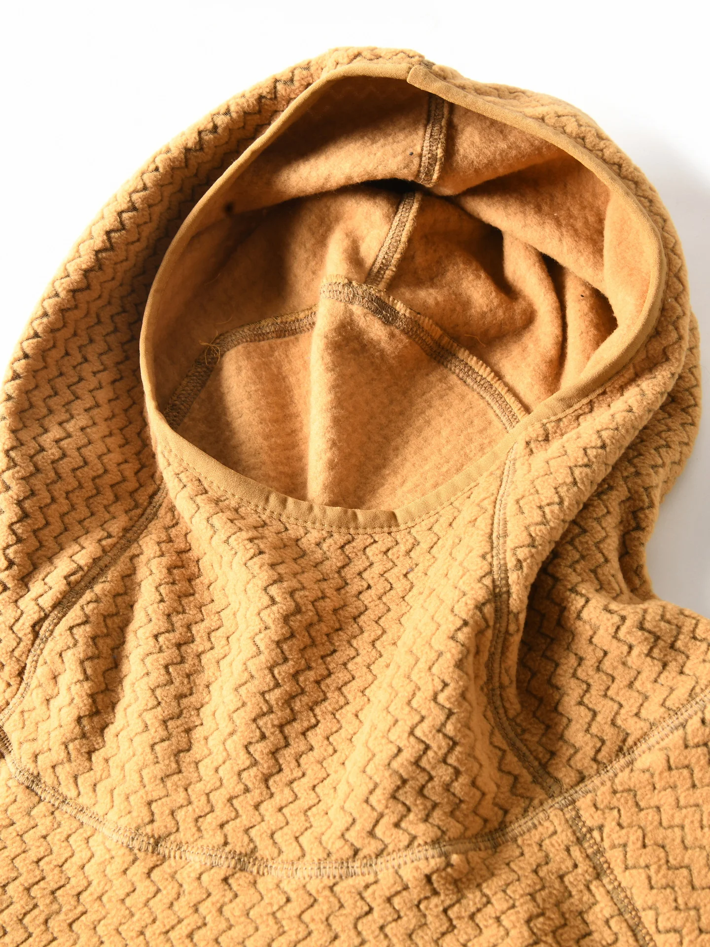 New American Wave Pattern Fleece Hoodie Men's Autumn Winter Loose Casual Base Shirt Micro Elastic Long Sleeve Polyester Fiber
