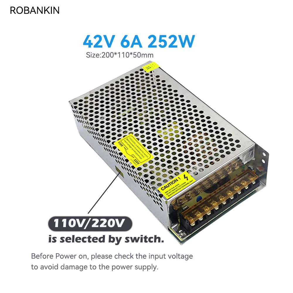 Imagem -04 - Fonte de Alimentação cc Transformador 42v 11a 480w 42v 6a 252w Ac100v 110v 220v para dc 42v Smps