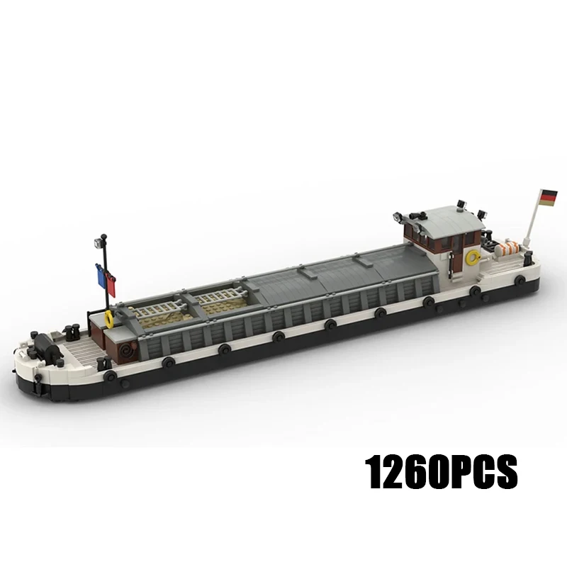 Moc Building Bricks Military Model Cargo Ship Model Harbor Barge Technology Modular Blocks Gifts Toys For Children DIY Assembly