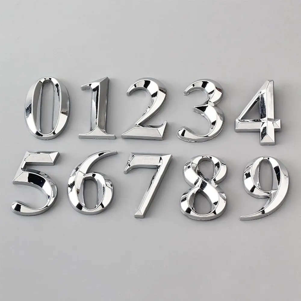 5/10cm Durable Self-Adhesive For Home Mailbox Hotel Address 0 To 9 Number Plate Sign Door Label Numeral Tag