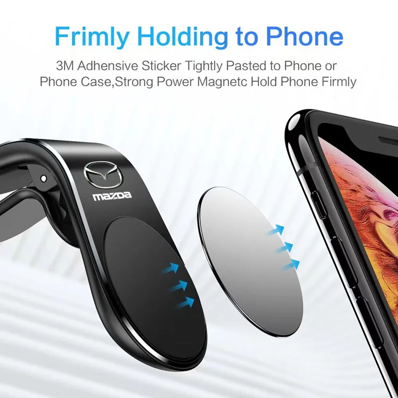 

Car Interior Metal Magnetic Phone Holder Auto Accessories for Mazda 3 2 3 6 Alexa CX4 CX5 CX8 DJ BL BM GJ CX-5 CX5 CX-3 CX3 CX9