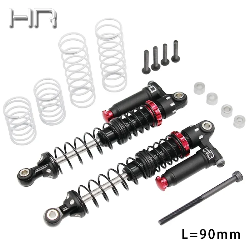 HR 부품 금속 음압 이중 섹션 유압 완충기, 1/10 RC 모델 자동차 크롤러 액세서리, 90mm