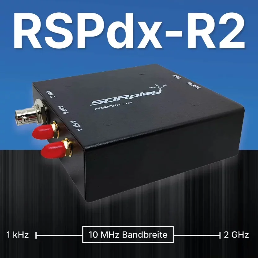 

RSPdx-R2 SDRplay Receiver,1kHz to 2GHz Wideband Single-Tuner 14-Bit Software Defined Radio,Software-Defined Radio Receiver