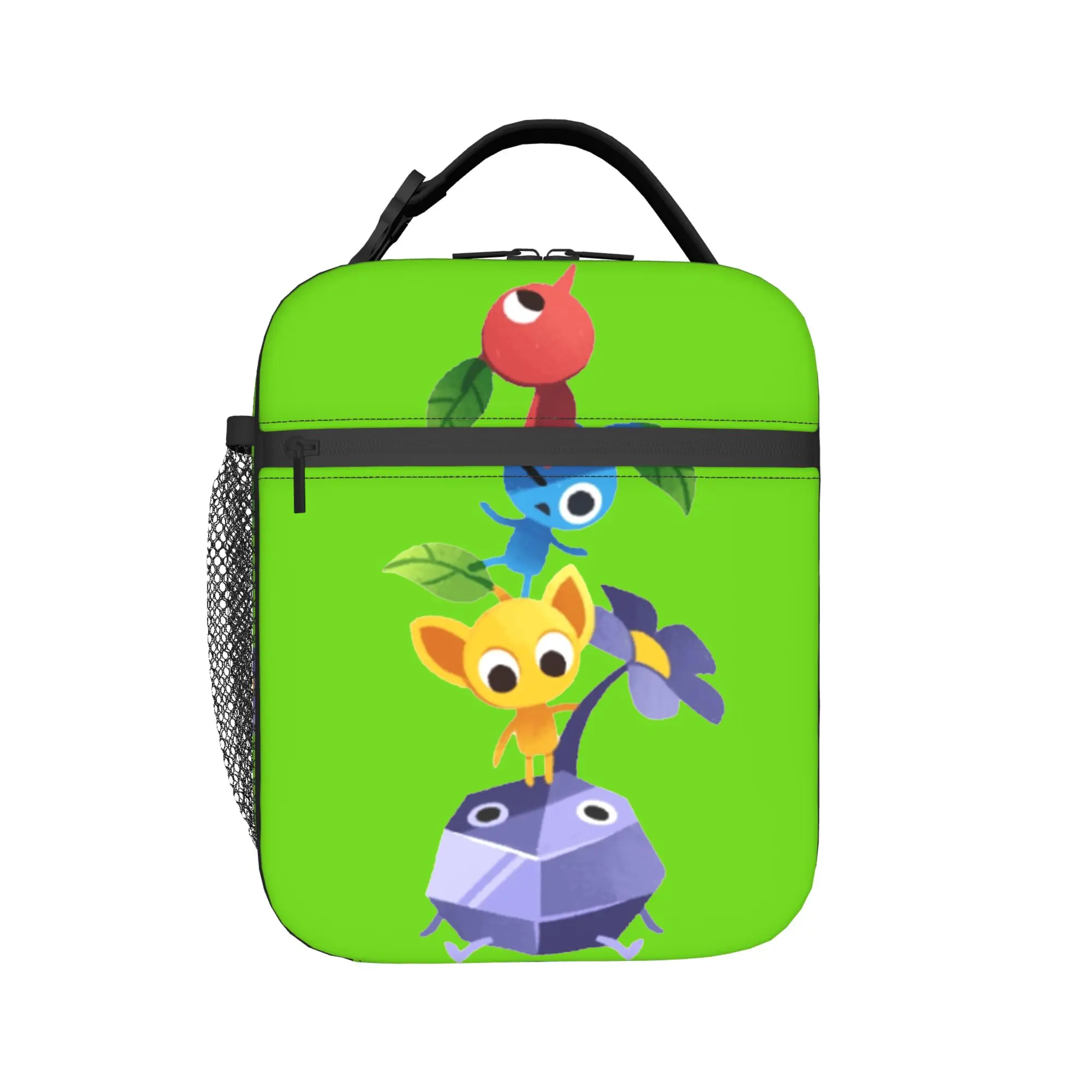 Pikmins 4 Insulated Lunch Bag Portable Video Game Lunch Container Cooler Bag Tote Lunch Box Beach  Picnic Men Women